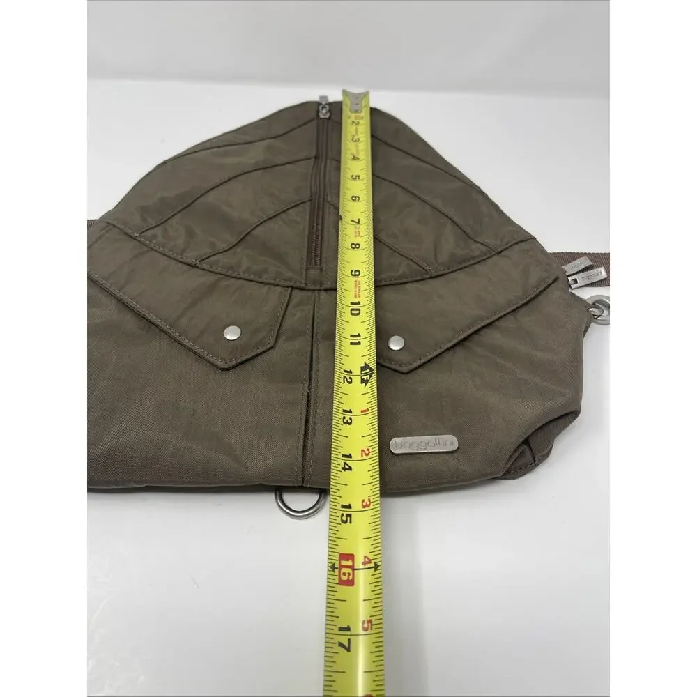 Baggallini Traverse Backpack Brown Convertible Sling Bag Work And Travel